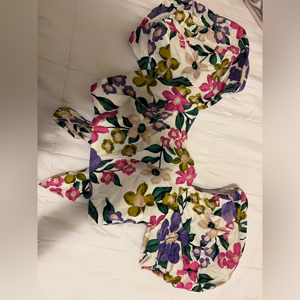 Current Air Floral Bandeau Hair Scarf - Pink, Purple & Green